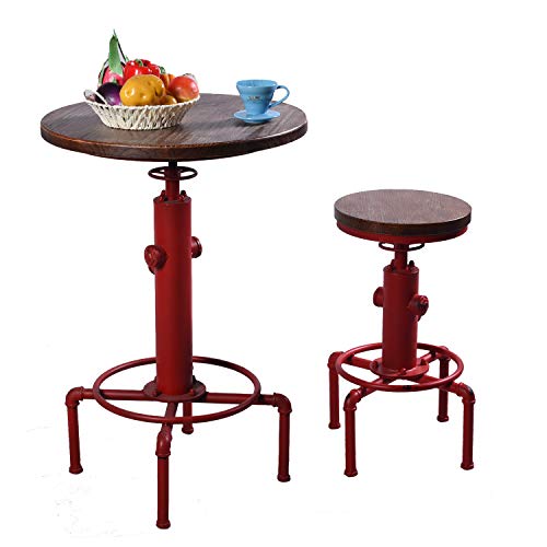 Topower Industrial Bar Table 31.541.3" Adjustable Pub Table Kitchen