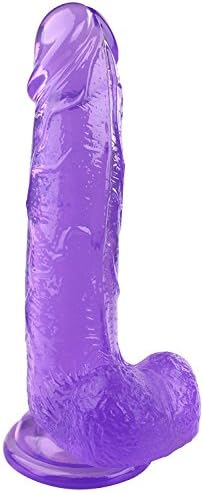 8 Inch Realistic d`i&l`do Massage Wand Pénis with Strong Suction Cup