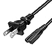 [UL Listed] Power Cord Wall Cable Compatible with Vizio Sharp Toshiba JVC Hisense Sansui Emerson Sanyo TV, Brother Singer Husqvarna Viking White Pfaff Sewing Machine 6ft 2 Prong Replacement