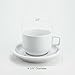 Huji Stack-able Porcelain 3.2 OZ Espresso Turkish Coffee Cups and Saucer Set with Chrome Rack (9 Piece Set) (1)