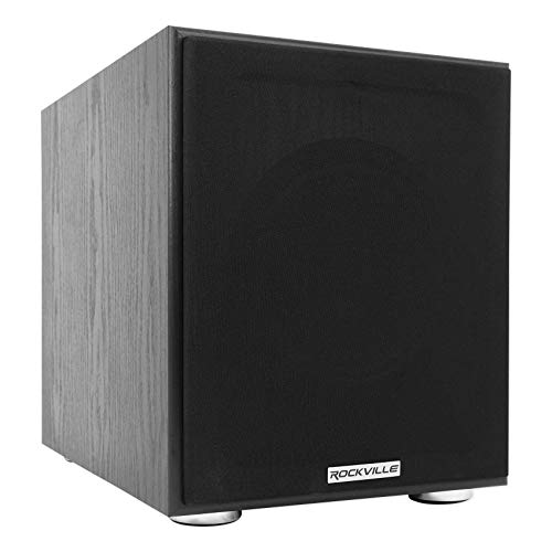 Rockville Rock Shaker 8″ Inch Black 400w Powered Home Theater Subwoofer Sub