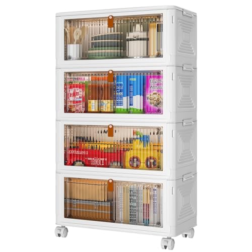 PurKeep Aufbewahrungsbox mit Deckel - 35L × 4 plastikbox mit deckel