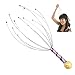 ROSENICE Scalp Massager 5pcs Hand Held Therapeutic Head Scratcher Steel Wire Head Massager with Wooden Handle for Home Spa Relief and Relaxation