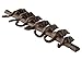 7 Cats Cast Iron Wall Mounted Hanger Rack - Decorative Cast Iron Wall Hook Rack - Vintage Design Hanger with 7 Hooks - Wall Mounted | 12.4 x 3.9”- with Screws and Anchors | Rustic Brown Color