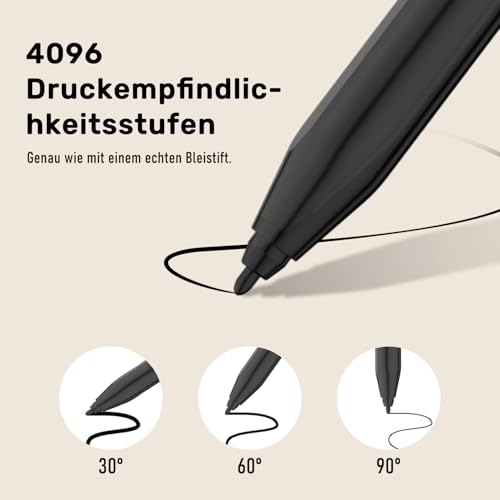 Stylus Pen for Remarkable 2 Pen, EMR Pen with Eraser, 4096 Pressure Level, Palm Repellent, Magnetic Adsorption, EMR Pencil Suitable for Kindle Scribe/Remarkable 2/1