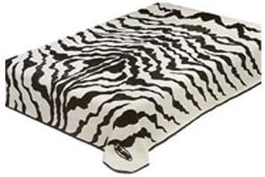Solaron King Zebra Print Korean Mink Blanket by Solaron Korean