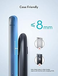 RAVPower Fast Wireless Charger 10W Max with QC 3.0 Adapter, Compatible with iPhone 11 11 Pro 11 Pro Max Xs MAX XR XS X  8 8 Plus, Galaxy Note 10  Note10 Plus S10 S9 S8 and More