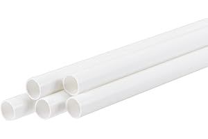 MECCANIXITY Plastic Model Tube ABS Round Tube 3/8" OD 10" White Easy Processing for Architectural Model Making DIY 5 Pack