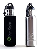 Life Upgrade Cool Cover - Stainless Steel Bottle Cover with Insulating Sleeve - Beer Bottle Insulator with Opener