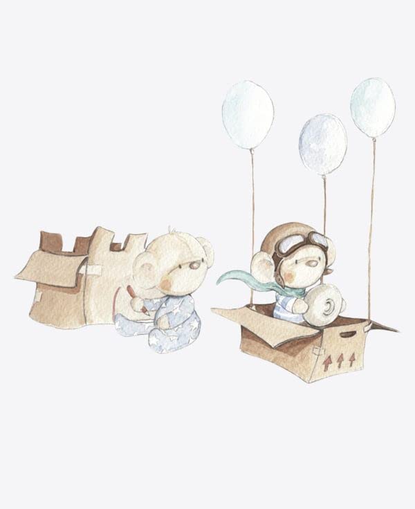 A Box Stork Dreams Wall Stickers