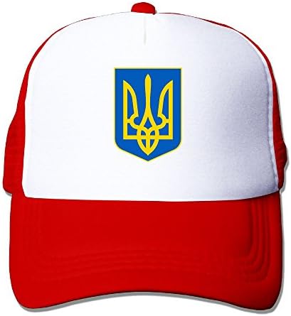 PJ090KA Custom Cute Adult Coat Of Arms Of Ukraine Fishing Caps Red