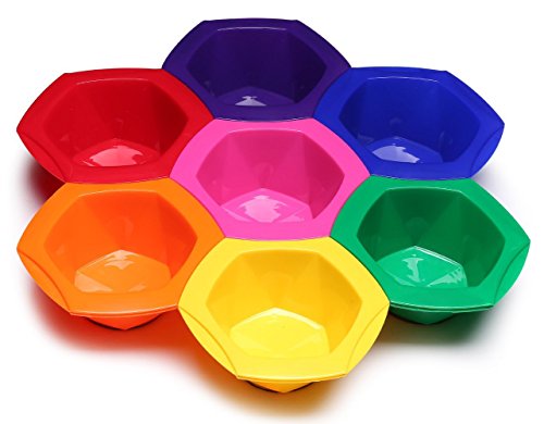 Hair Dye Mixing Bowl Kit, Professional Tint Coloring Bowls Tools Set in Rainbow Colors - Thumbnail 5