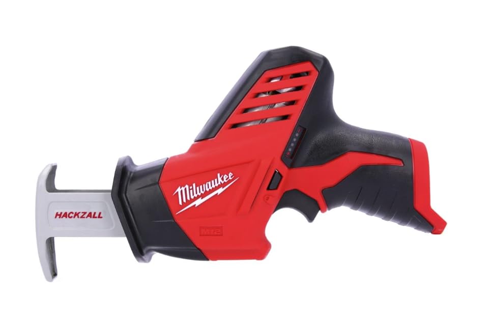 Milwaukee C12HZ-0 M12 Naked Compact Hackzall without Batteries/ Charger,Red