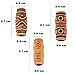 Fani 60 Pieces Mixed Color Imitation Wood Beads Wholesale Dreadlock Hair Beads Braid Pins Rings Loose Beads DIY Accessory Barrel Beads