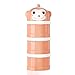 Formula Dispenser, Stackable Portable 3 Compartments Milk Powder Dispenser & Snack Container by Udaone-with Handle & 3 Funnel Lids/ 360ML 0M+ (Orange Monkey)
