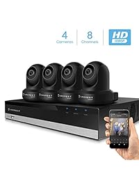 Amcrest Sistema de cámara de seguridad con 4K 8CH NVR, x 2 megapíxeles domo WiFi IP cámaras, Pan Tilt vigilancia, audio bidireccional