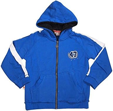 Wild Mango - Big Boys Varsity Zip Up Hoodie Jacket, Blue 32048-10