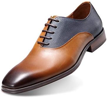 Maestrami Men's Handmade Genuine Leather Shoes Retro British Style for Any Dress, Formal, or Party Occasions