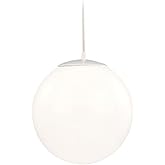 Modern Globe Mini-Pendant Light with White Glass