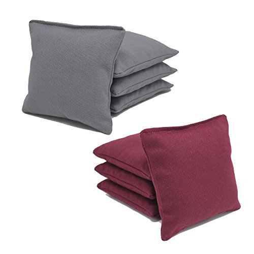 Cornhole Bags Set - (4 Gray, 4 Burgundy) By Free Donkey Sports