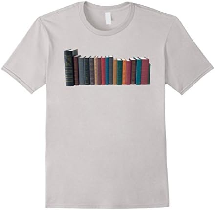 Men's College Books T-Shirt Small Silver