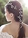 Yean Pearl Bride Wedding Hair Vine Silver Rhinestone Bridal Hair Piece Crystal Hair Accessories for Women and Girls