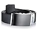 Men's Genuine Leather Belt- Ratchet Black Dress Belts for Men with Automatic Buckle.
