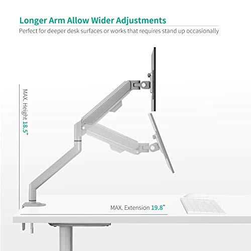 EleTab Single Monitor Desk Mount Height Adjustable Single Monitor