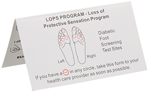 Jamar Disposable Monofilaments, Pack of 20 LOPS (Loss of Preventative Sensation) 5.07 Measuring Tool for Diabetic Foot & Neuropathy Screening, Monofilament Set, Includes Instruction Card - Thumbnail 2