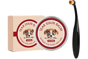 Dog Tear Stain Remover, Cleaning Balm with Brush, Natural Safe Gently Removes Eye Gunk & Stains, 2026 New Eye Cleaner Dogs fo