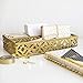 Blu Monaco Gold Desk Organizer for Women - 3 Piece Desk Accessories Set - Pen Cup, Magazine-File-Mail Holder, and Accessories Tray - Antique Gold Brass Finish Office Supplies Stationery Decor