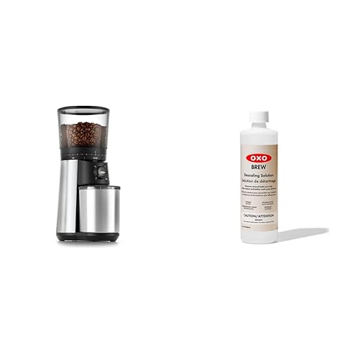 OXO Brew Conical Burr Coffee Grinder (Silver) and OXO BREW All-Natural  Descaling Solution in Kuwait Whizz Electric Burr Grinders
