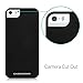 CaseCrown Lux Glider Case, Perfect Fit & Soft Interior, for iPhone 5S (Black Obsidian) (Black, iPhone 5S)
