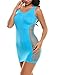 Avidlove Women's Fishnet Lingerie Mesh Chemise Babydoll Valentines Mini Dress Bodysuit Blue