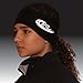TrailHeads Womens Ponytail Headband - Moisture Wicking Hair Headband for Running, Winter, Workout - Athletic Headband Women - Black/Reflective Silver