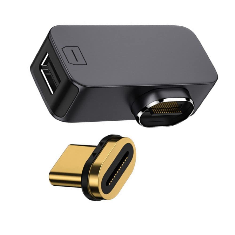 cablecc Magnetic Angled Type USB-C Type C to Mini DP Displayport Monitor Converter Adapter 4K 2K 60hz for Phone & Laptop
