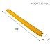 Pyle Heavy Duty Cable Protection Ramp Cover - Single Channel, Supports 11,000 lbs, Durable Hose & Cord Floor Track Concealer for Indoor/Outdoor Use, 39.4”x5.11”x0.78”, Yellow (PCBLCO101)