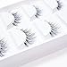 Davocy Multipack Demi Wispies Fake Eyelashes Handmade Natural Cross False lashes Volume and Reusable(1 Pack 5 Pairs)