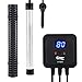 Hygger 500W Digital Quartz Aquarium Heater for Fresh-Water and Salt-Water, with External IC Thermostat Controller and Thermometer, Fast Heating Submersible Thermostat for Fish Tank 60-120 Gallon