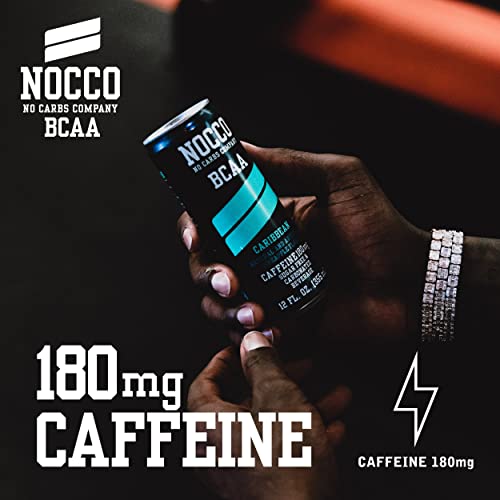 NOCCO BCAA Energy Drink Variety Pack 12 Fl Oz (Pack of 12) Sugar