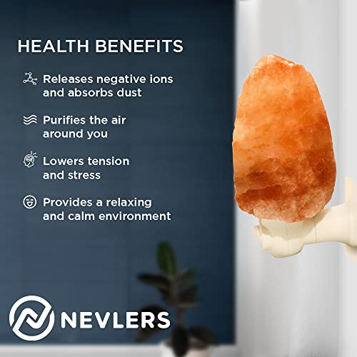 Nevlers 2 Pack Authentic Himalayan Salt Lamp Night Light Plug In 5.5" Himalayan Salt Rock