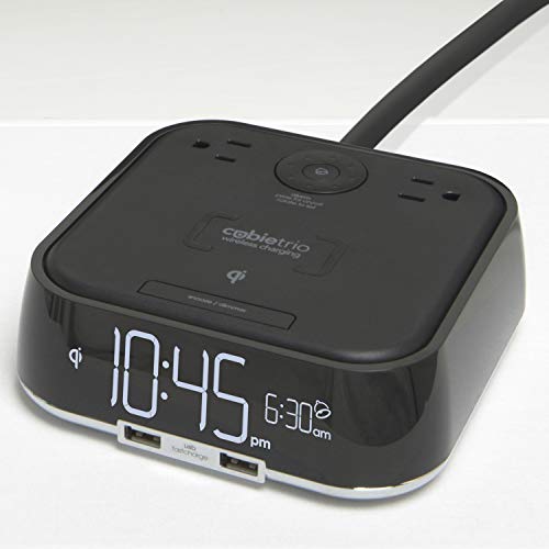 Brandstand CubieTrio Qi Wireless Charger Alarm Clock