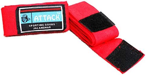 Attack Red 3.25 Meter Boxing Wrist Wraps 1 Pair