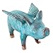 NOVICA Artisan Handmade Ceramic Figurine of Winged Blue Pig from Thailand Sculpture Animal Themed NAT Geo Gifts [3.5in H x 3in W x 5.5in D] ' Blue Flying Pig'