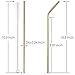 YIHONG Set of 8 Stainless Steel Metal Straws Ultra Long 10.5 Inch Reusable Straws For Tumblers Rumblers Cold Beverage Gold (4 Straight|4 Bent|2 Brushes)