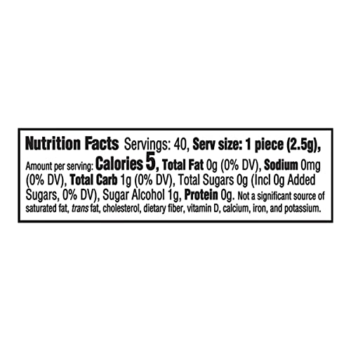 TRIDENT VIBES SOUR PATCH KIDS BLUE RASPBERRY SUGAR FREE GUM, 40 PIECE BOTTLE
