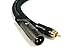Monoprice XLR Male to RCA Male Cable - 25 Feet - Black, 16AWG Shielded Twisted Pair Oxygen-Free Copper Braid Conductors, E21 Gold Plated Connectors - Premier Series