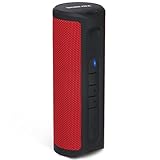 ZENBRE Bluetooth Speakers, Z4 Wireless Speakers 20h Play-time with Enhanced Bass, 2x5W True Wireless Stereo Waterproof IPX6 Portable Speakers, Dual-Driver for Party, Travel (Red)