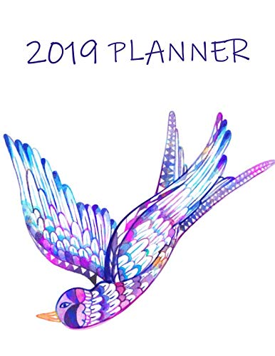 2019 Planner: Monthly Schedule Organizer - Agenda Planner 2019, 12 Months Calendar, Appointment Note by Zindy Canna