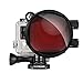 Fantaseal Professional 2-in-1 Dive Lens Combo Diving Lens Filter Underwater Lens Filter, Red Filter + 16X Macro Lens w/Anti-Slip Safety Lock Compatible with Hero 4/3+ (for Blue/Tropical Water)
